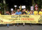Imagen de la manifestación contra el fracking.
